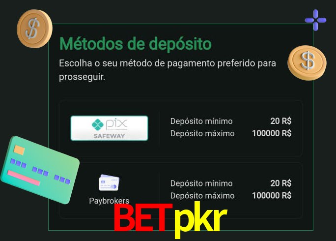O cassino betpkr oferece uma grande variedade de métodos de pagamento